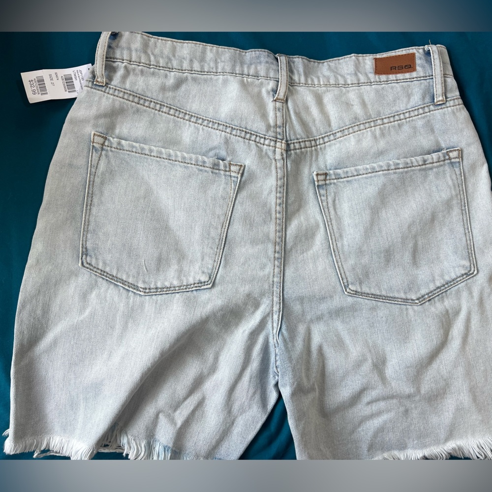 Light wash boyfriend shorts . Brand new, tag still on